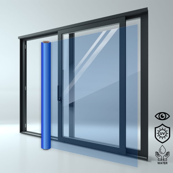 잇츠프라이스-에코필름 투명블루 창문단열 썬팅지 무점착필름 5M