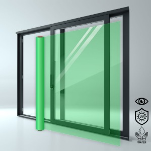 잇츠프라이스-에코필름 투명그린 창문단열 썬팅지 무점착필름 5M