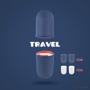 잇츠프라이스-여행 욕실 사무실 위생적인 칫솔치약보관 4PCS 양치컵