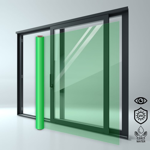 잇츠프라이스-에코필름 투명그린 창문단열 썬팅지 무점착필름 5M